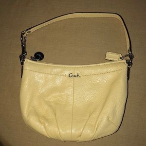 yellow coach handbag